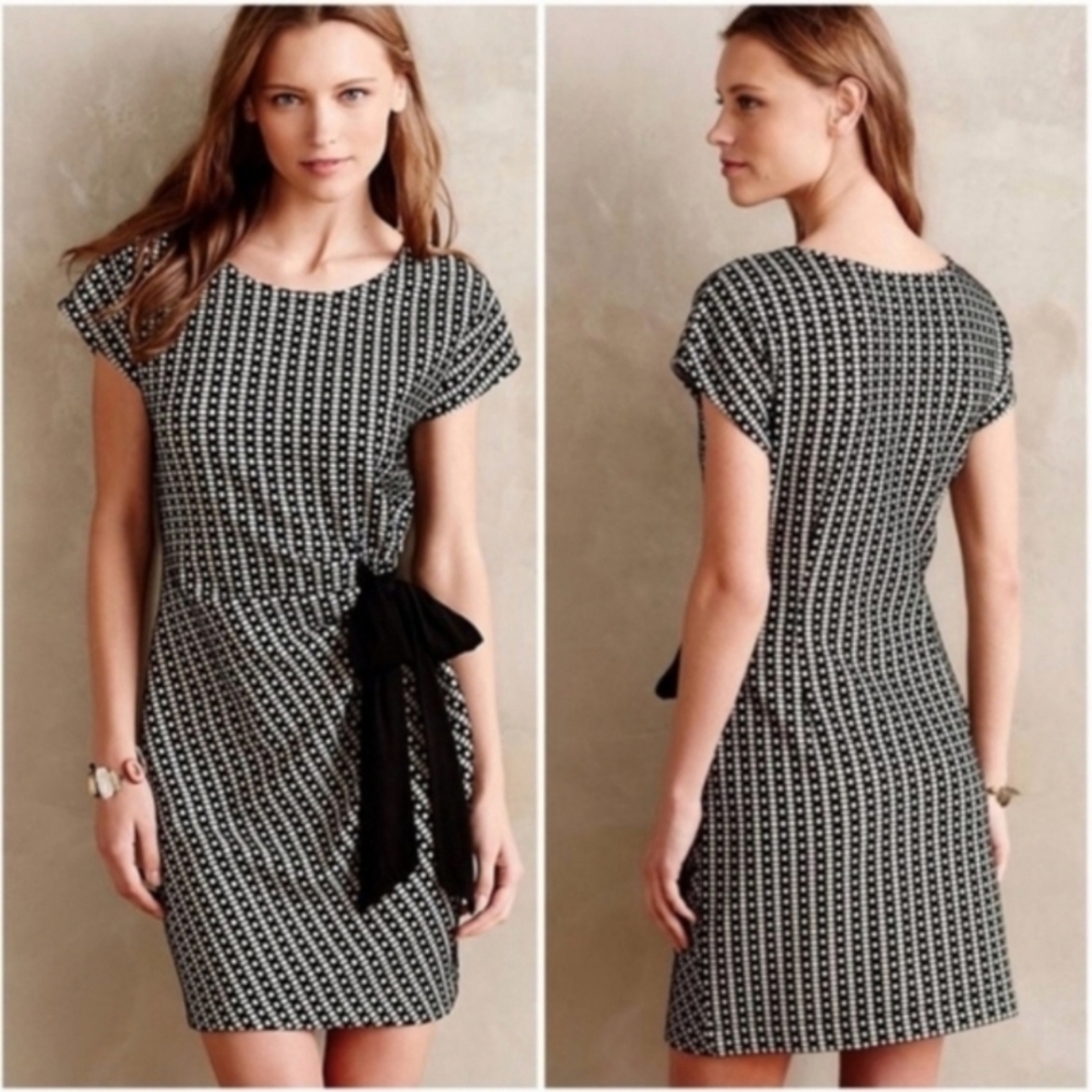 Saturday Sunday By Anthropologie Black and White Isabel Mini Dress - Picture 2 of 5